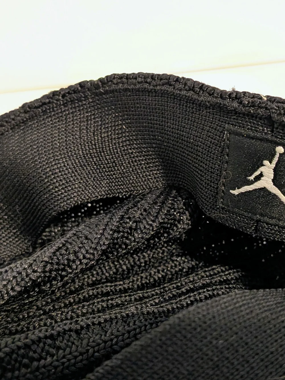 Nike Black Knit Visor Cap with Red Logo